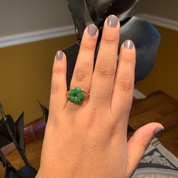 ❗️SOLD❗️ Flower glass bead | gold wire - Picture 2 of 5